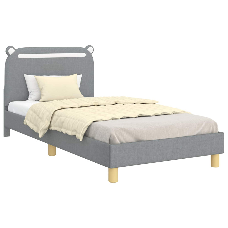 Bedframe voor kinderen met hoofdbord Lichtgrijs 80 x 200 cm