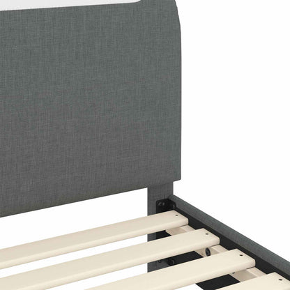 Bedframe voor kinderen met hoofdbord Donkergrijs 80 x 200 cm