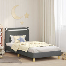 Bedframe voor kinderen met hoofdbord Donkergrijs 80 x 200 cm