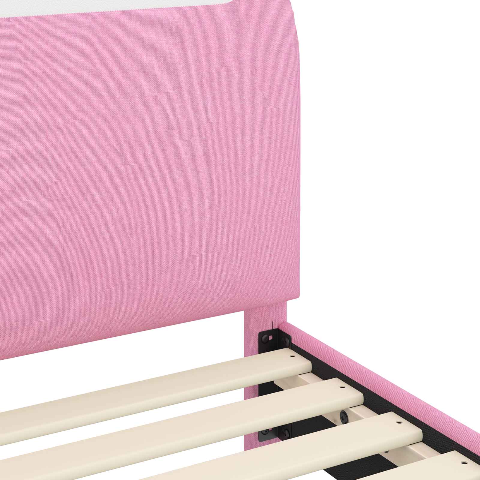 Bedframe voor kinderen met hoofdbord Roze 80 x 200 cm Stof