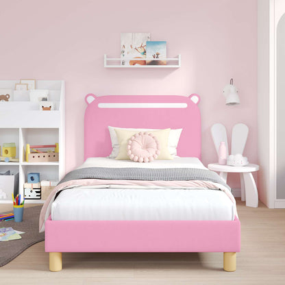 Bedframe voor kinderen met hoofdbord Roze 80 x 200 cm Stof