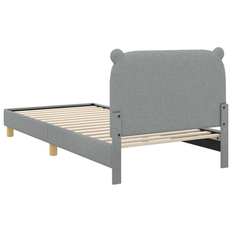 Bedframe voor kinderen met hoofdbord Lichtgrijs 90 x 190 cm