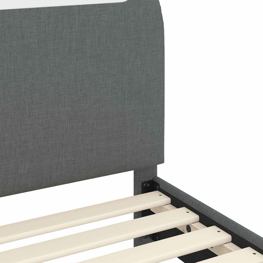 Bedframe voor kinderen met hoofdbord Donkergrijs 90 x 190 cm