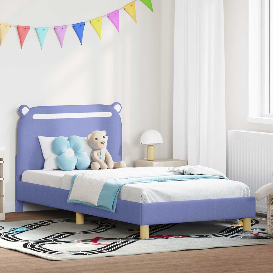 Bedframe voor kinderen met hoofdbord Jeans Blauw 90 x 190 cm