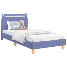 Bedframe voor kinderen met hoofdbord Jeans Blauw 90 x 190 cm