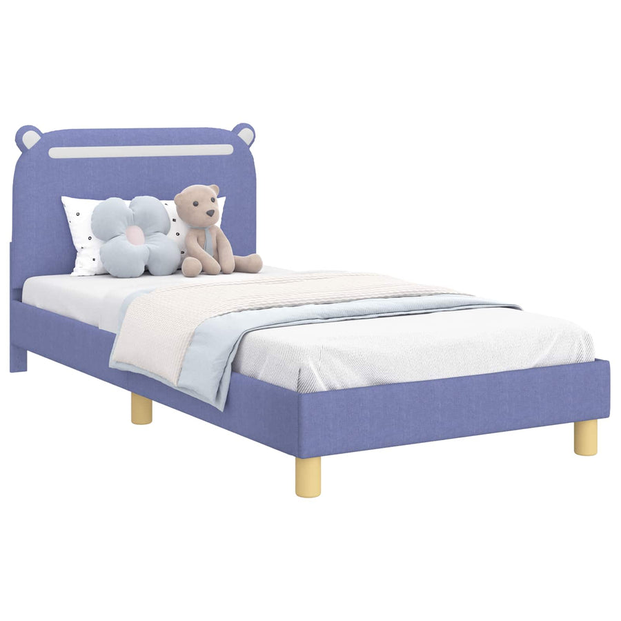 Bedframe voor kinderen met hoofdbord Jeans Blauw 90 x 190 cm