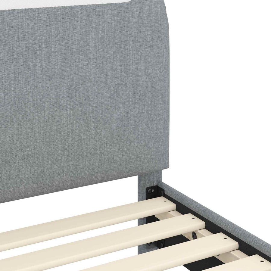 Bedframe voor kinderen met hoofdbord Lichtgrijs 90 x 200 cm