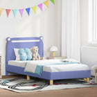 Children's Bed Frame with Headboard Denim Blue 90 x 200 cm