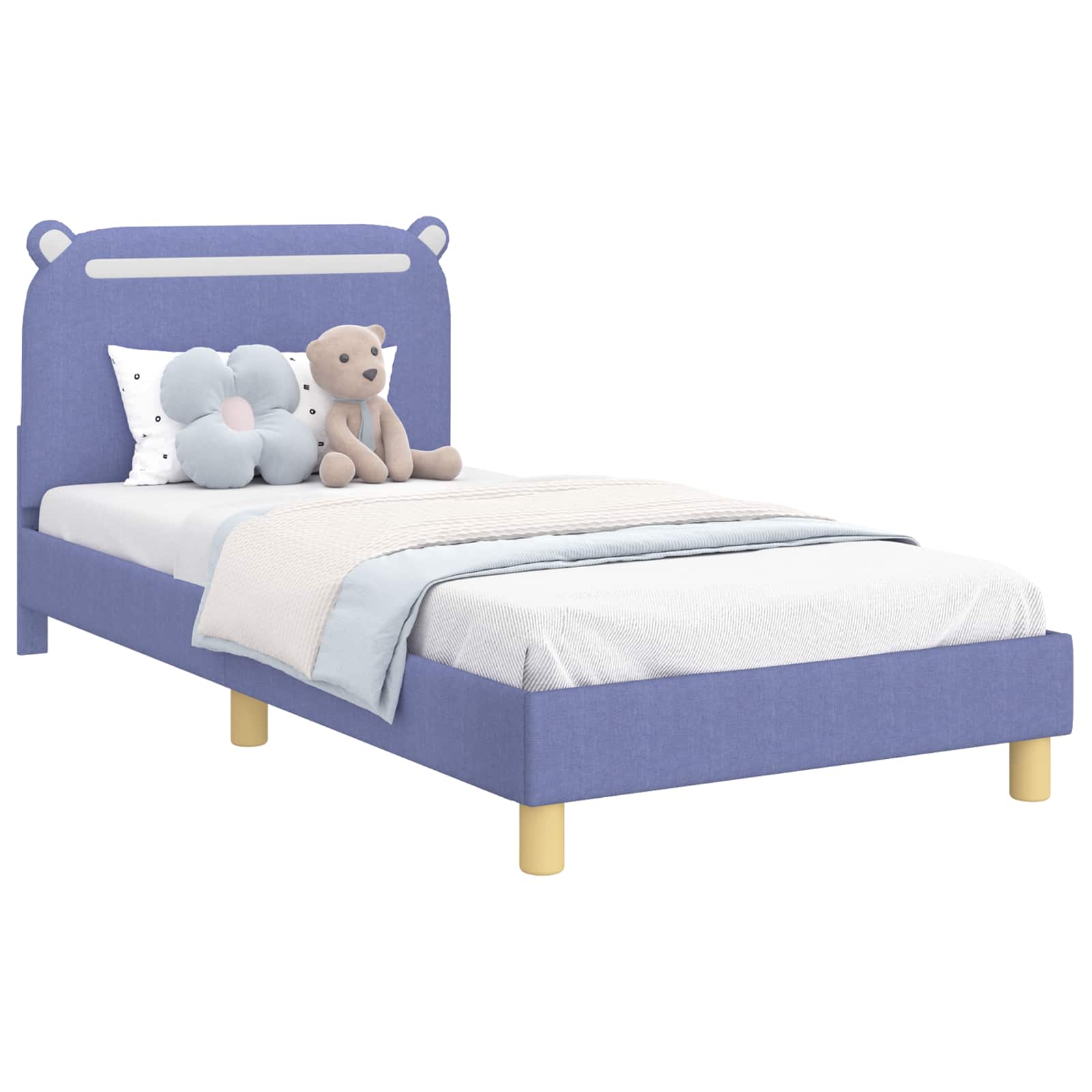 Bedframe voor kinderen met hoofdbord Jeans Blauw 90 x 200 cm