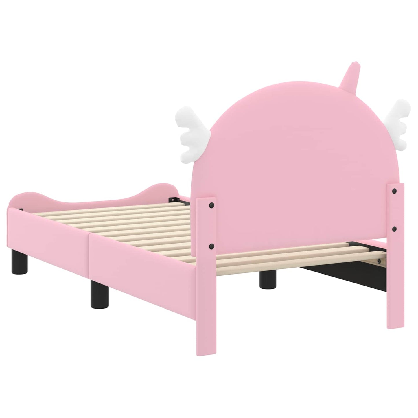 Peuterbedframe met hoofdbord met hoofdeinde Roze 70 x 140 cm PU