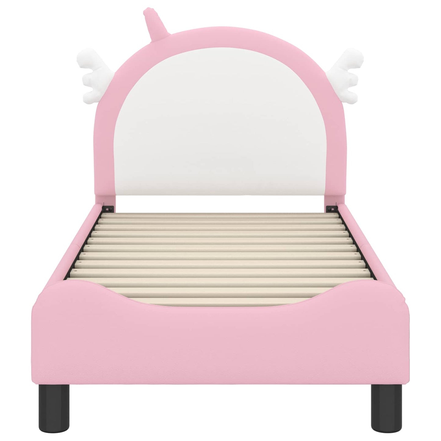 Peuterbedframe met hoofdbord met hoofdeinde Roze 70 x 140 cm PU
