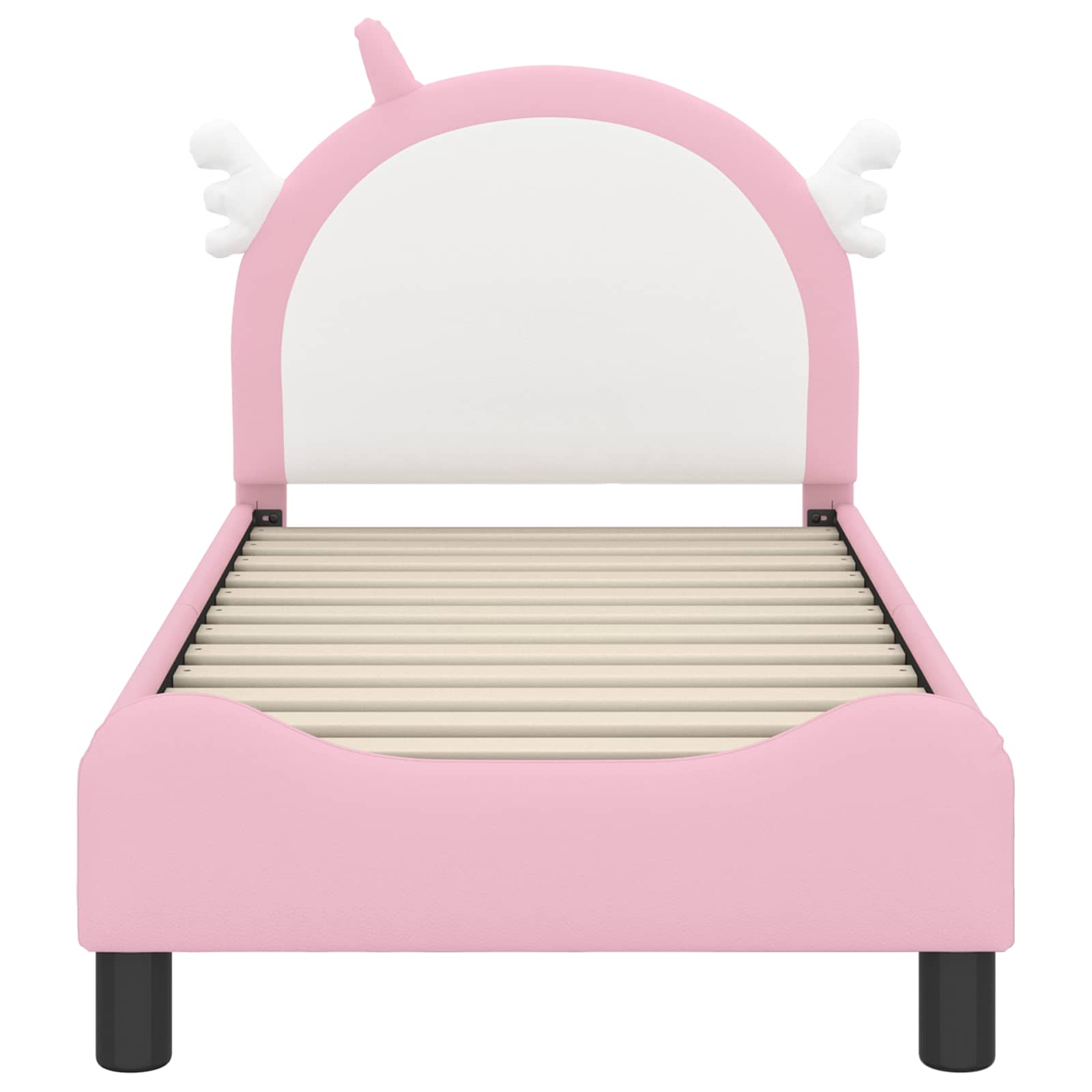 Peuterbedframe met hoofdbord met hoofdeinde Roze 70 x 140 cm PU