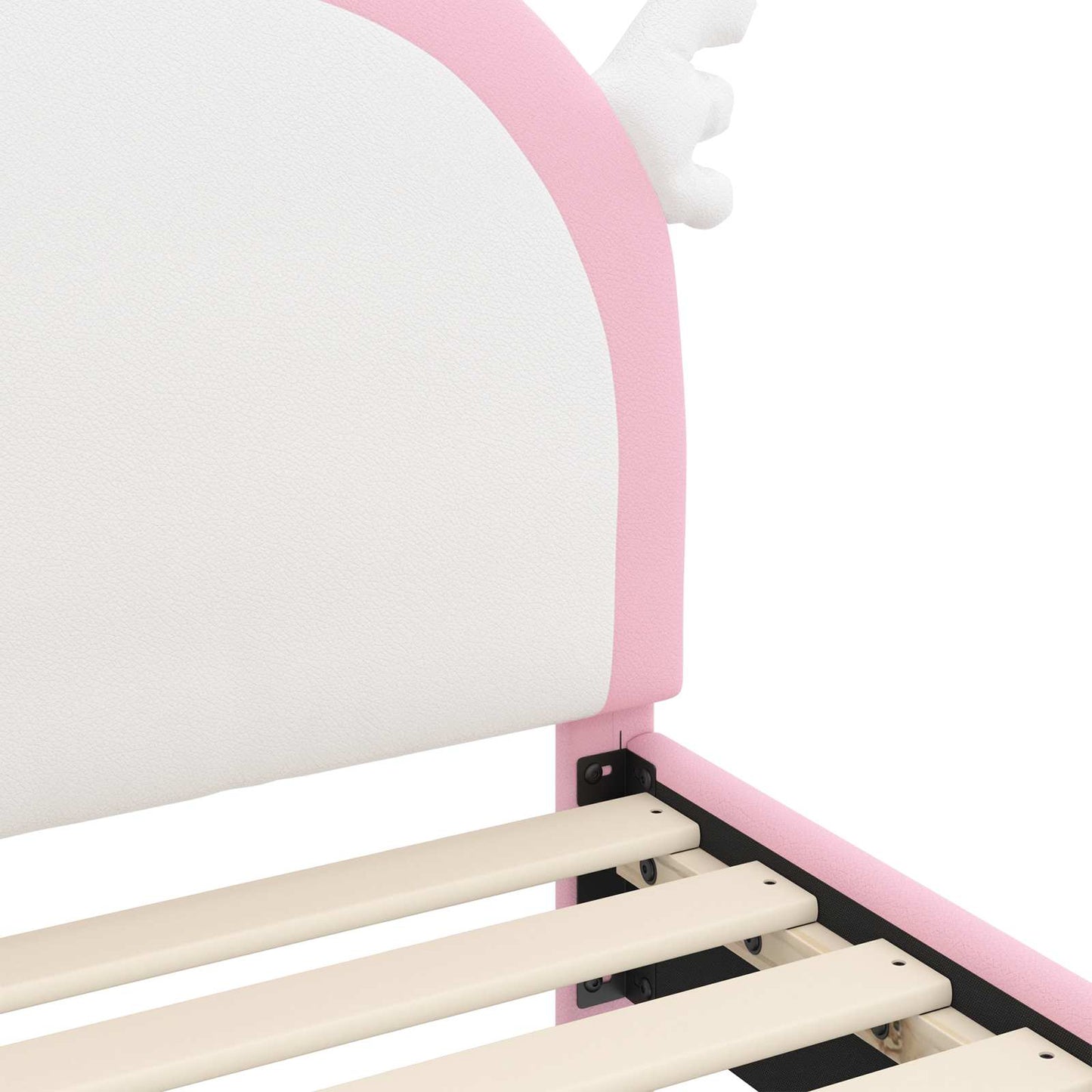 Bedframe voor kinderen met hoofdbord Roze 80 x 160 cm PU