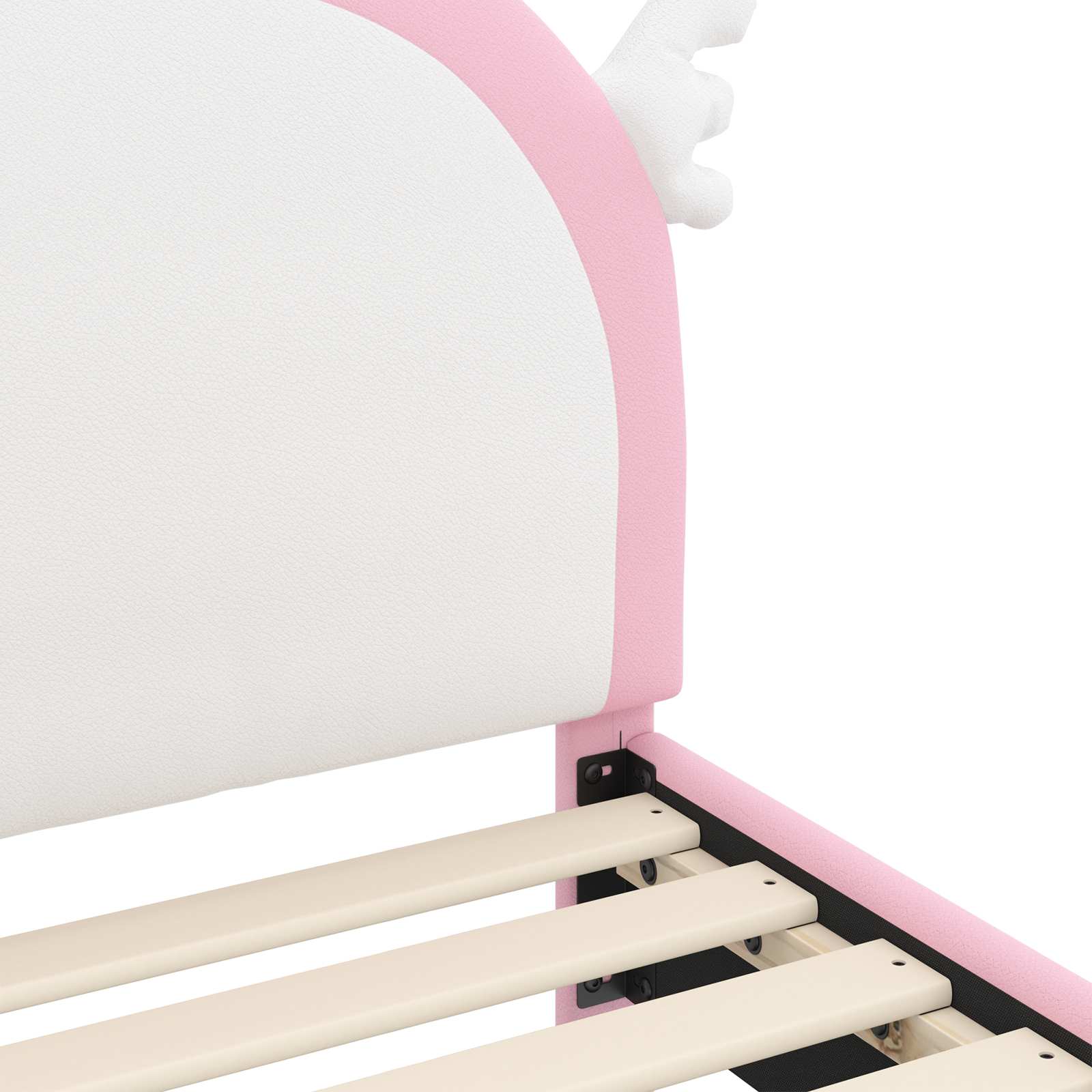 Bedframe voor kinderen met hoofdbord Roze 80 x 160 cm PU