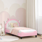 Children's Bed Frame with Headboard Pink 80 x 160 cm PU