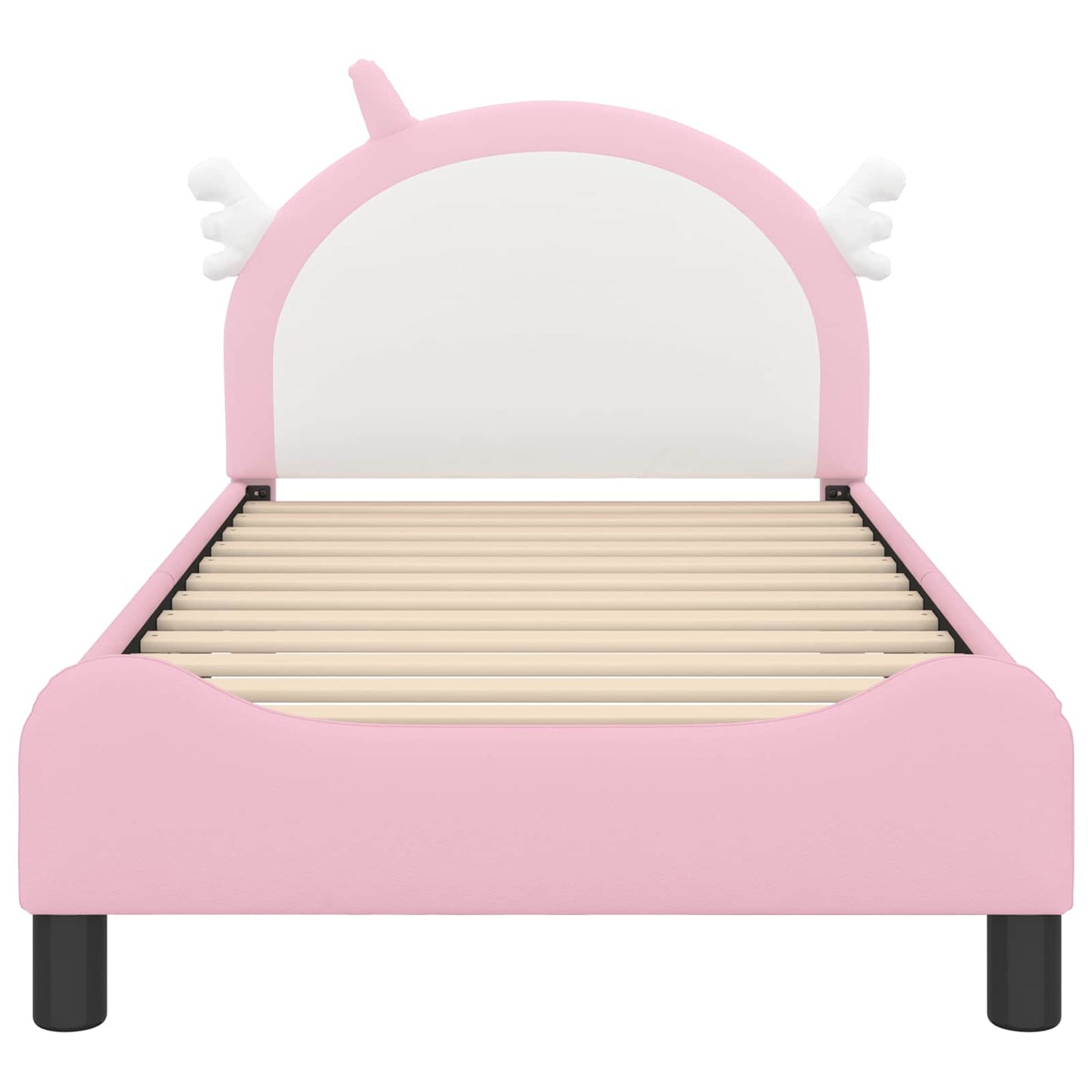 Bedframe voor kinderen met hoofdbord Roze 80 x 160 cm PU