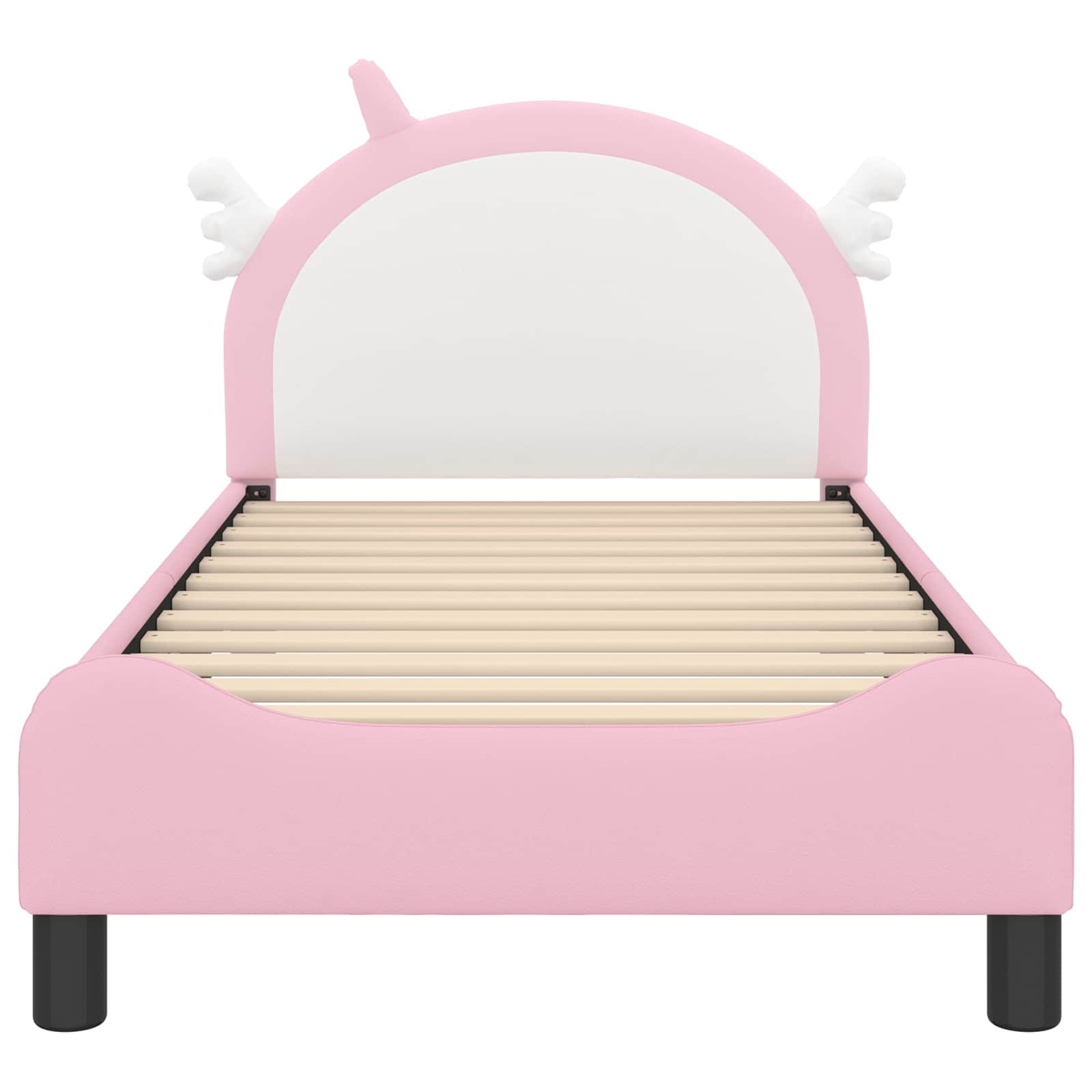 Bedframe voor kinderen met hoofdbord Roze 80 x 160 cm PU