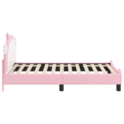 Bedframe voor kinderen met hoofdbord Roze 80 x 160 cm PU