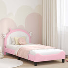 Bed frame for children with headboard Pink 90 x 200 cm PU