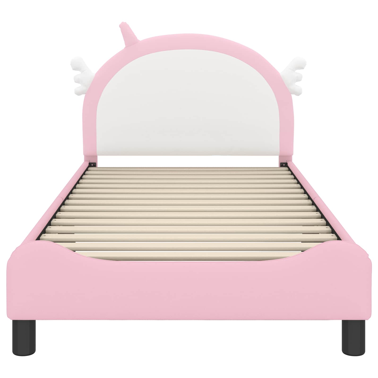 Bedframe voor kinderen met hoofdbord Roze 90 x 200 cm PU