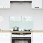 White Kitchen Splashback 70 x 40 cm Toughened Glass