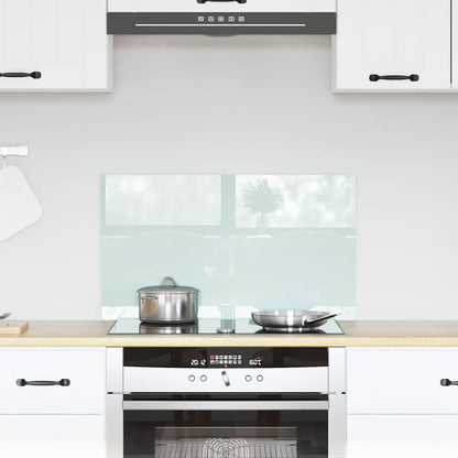 Keuken Achterwand Wit 70 x 40 x 0,8 cm gehard glas