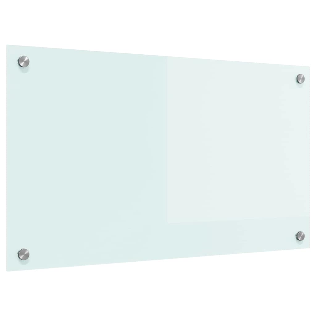 Keuken Achterwand Wit 70 x 40 x 0,8 cm gehard glas