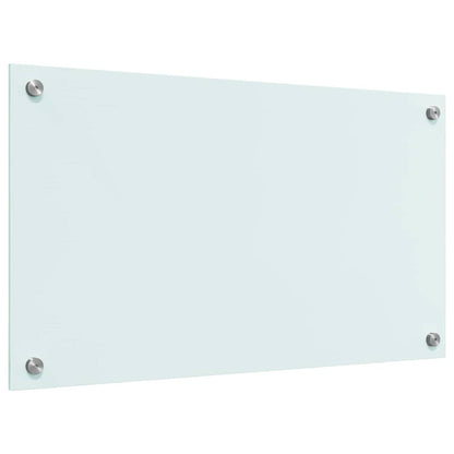 Keuken Achterwand Wit 70 x 40 x 0,8 cm gehard glas
