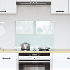 Kitchen Splashback White 70 x 50 cm Tempered Glass