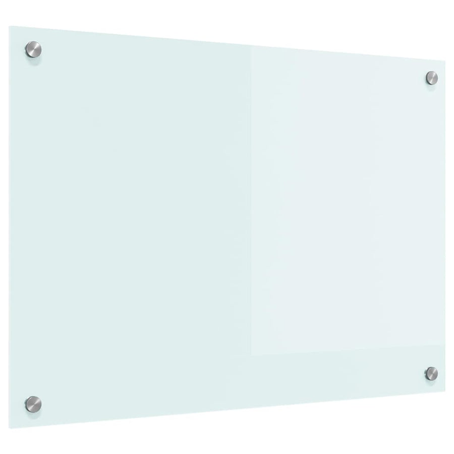 Keuken Achterwand Wit 70 x 50 x 0.8 cm gehard glas