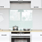 White Kitchen Splashback 70 x 60 cm Tempered Glass