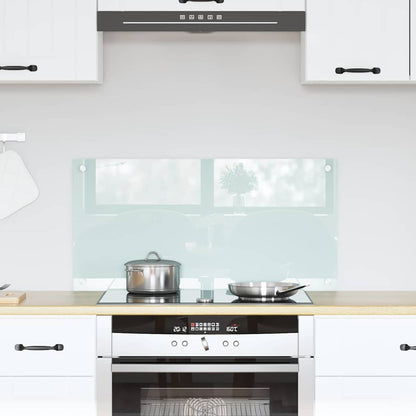 Keuken Achterwand Wit 80 x 40 x 0.8 cm gehard glas