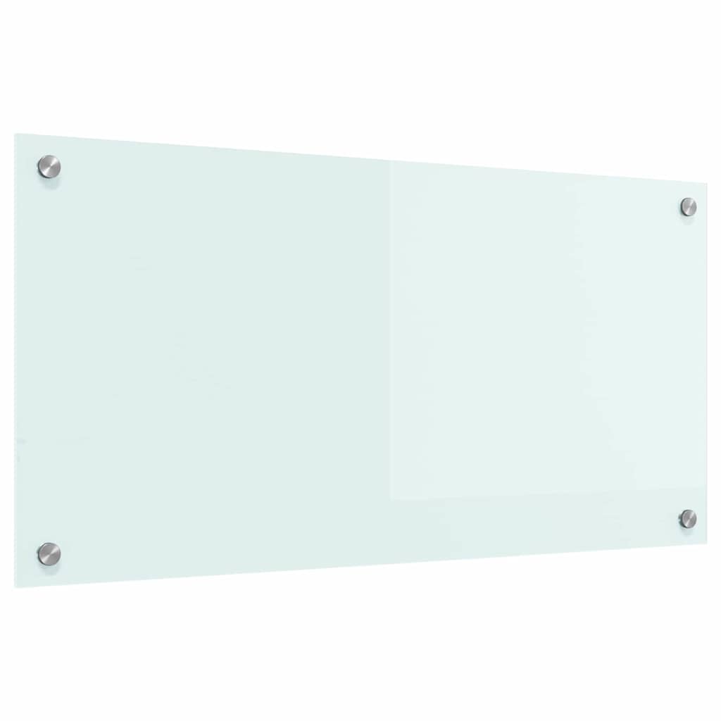 Keuken Achterwand Wit 80 x 40 x 0.8 cm gehard glas
