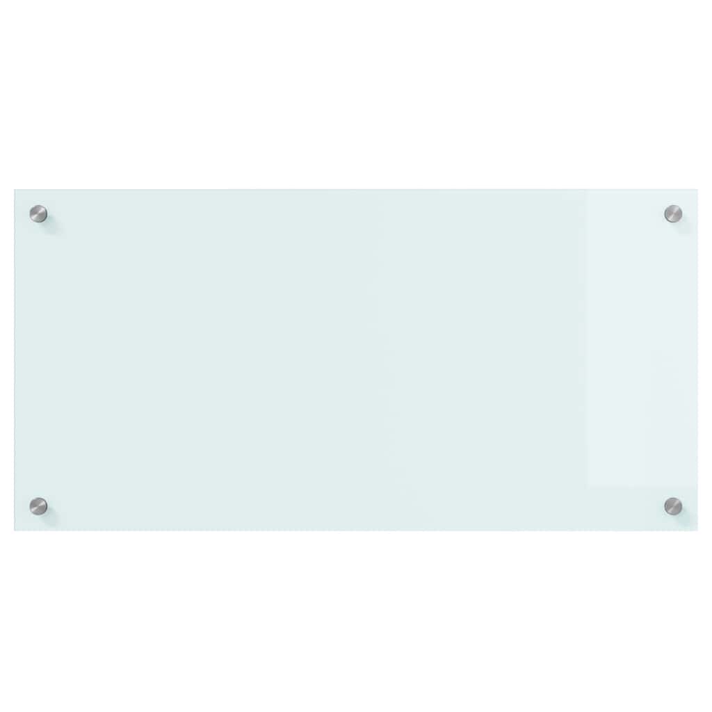 Keuken Achterwand Wit 80 x 40 x 0.8 cm gehard glas