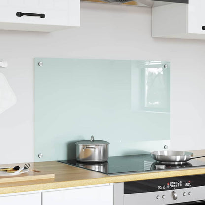Keuken Achterwand Wit 80 x 50 x 0.8 cm gehard glas
