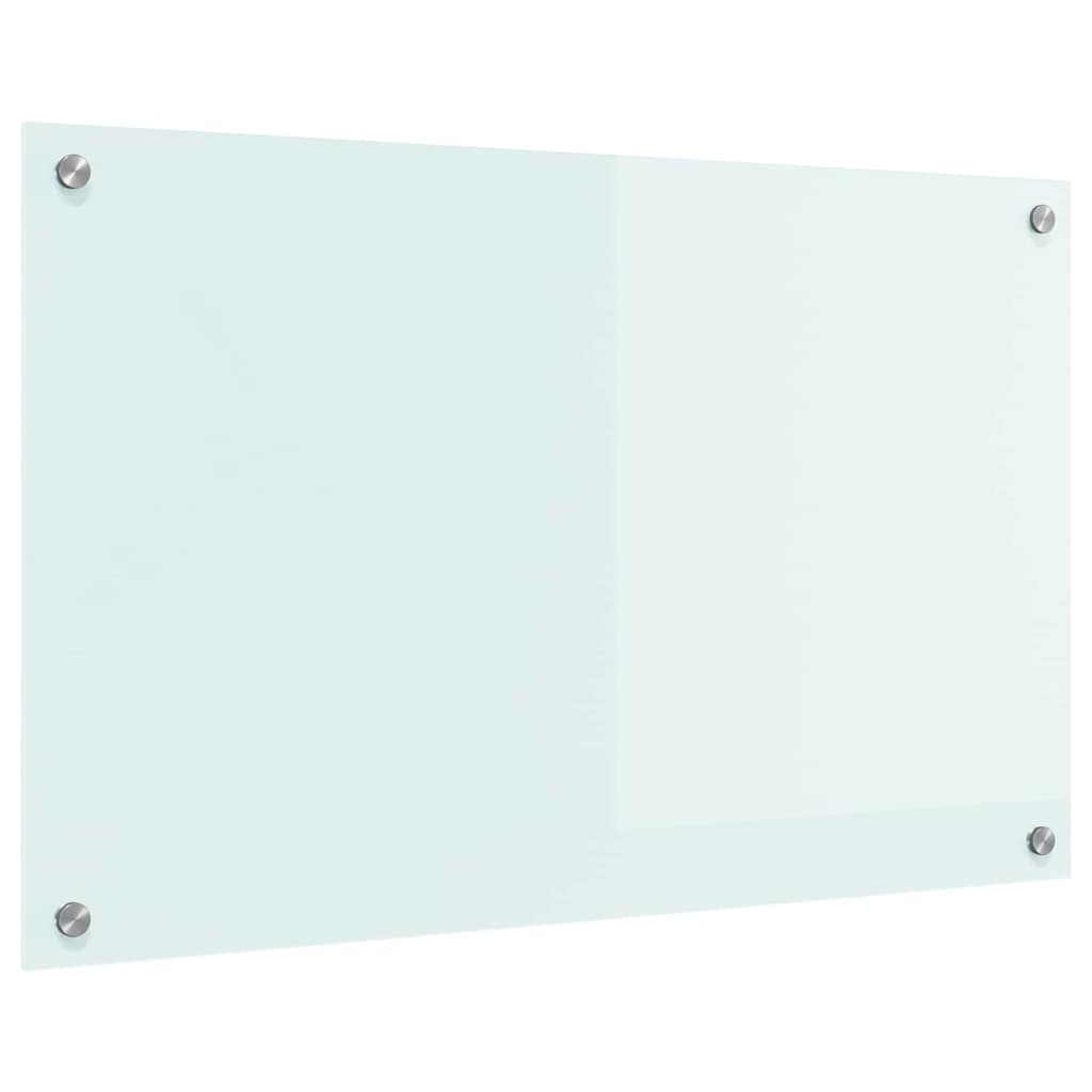 Keuken Achterwand Wit 80 x 50 x 0.8 cm gehard glas