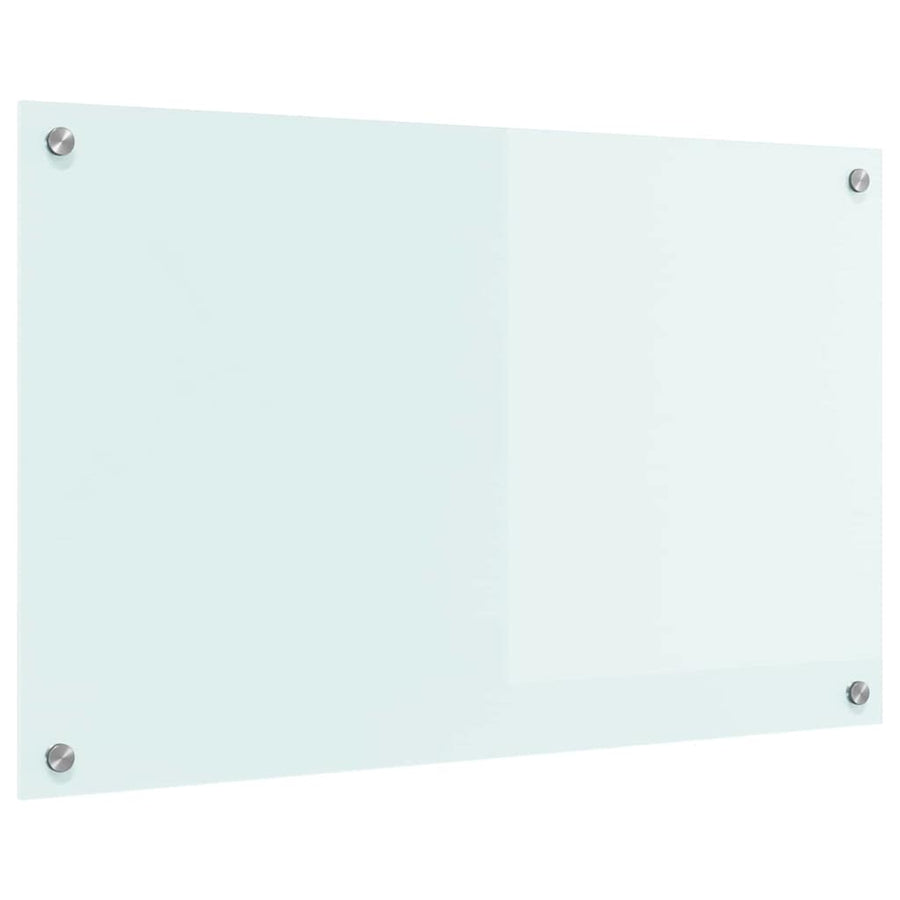 Keuken Achterwand Wit 80 x 50 x 0.8 cm gehard glas