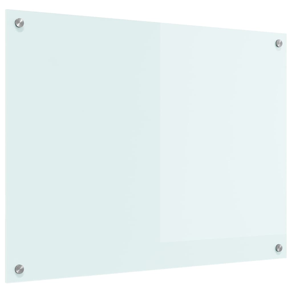 Keuken Achterwand Wit 80 x 60 x 0.8 cm gehard glas
