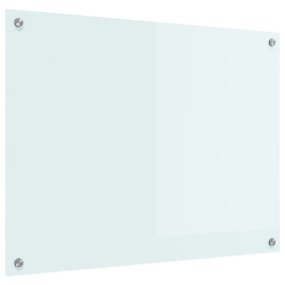 Keuken Achterwand Wit 80 x 60 x 0.8 cm gehard glas