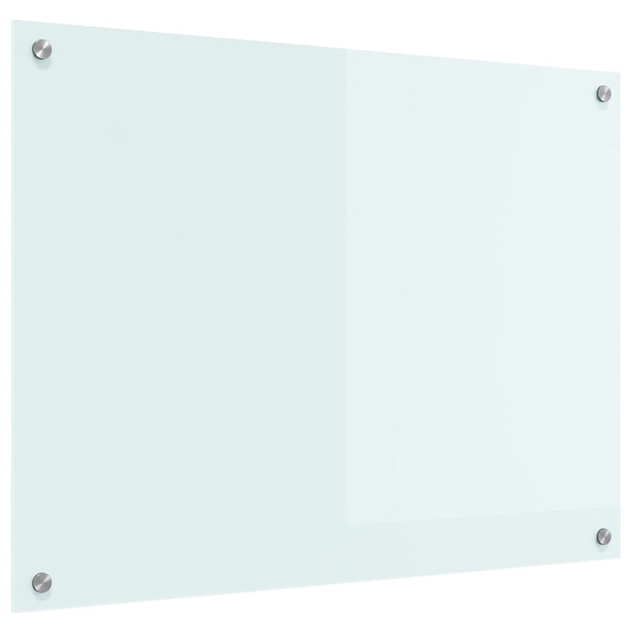 Keuken Achterwand Wit 80 x 60 x 0.8 cm gehard glas