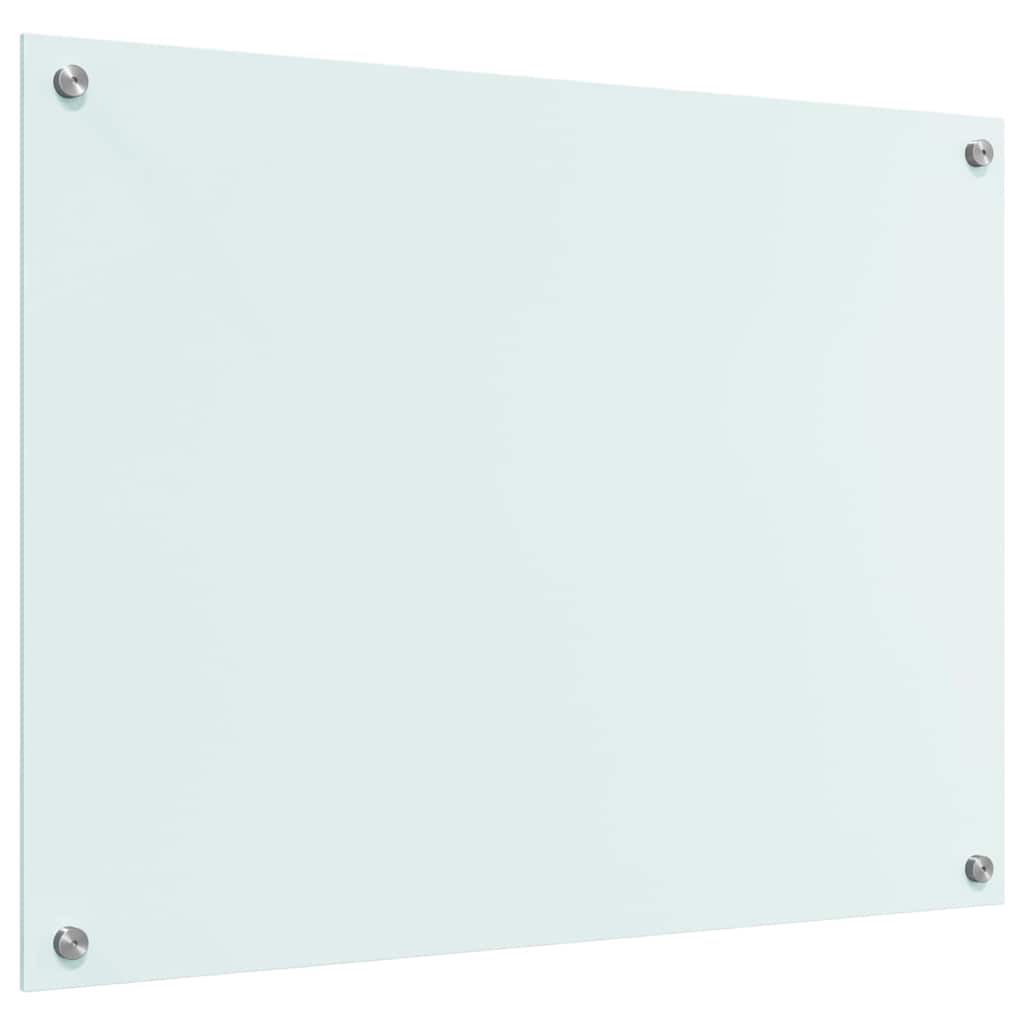 Keuken Achterwand Wit 80 x 60 x 0.8 cm gehard glas