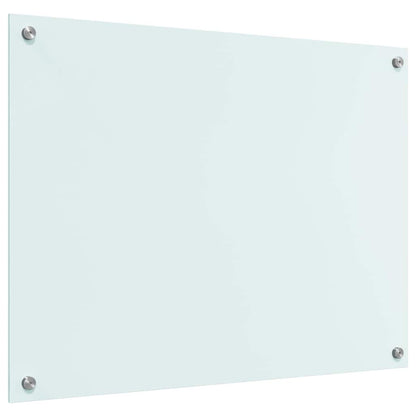 Keuken Achterwand Wit 80 x 60 x 0.8 cm gehard glas