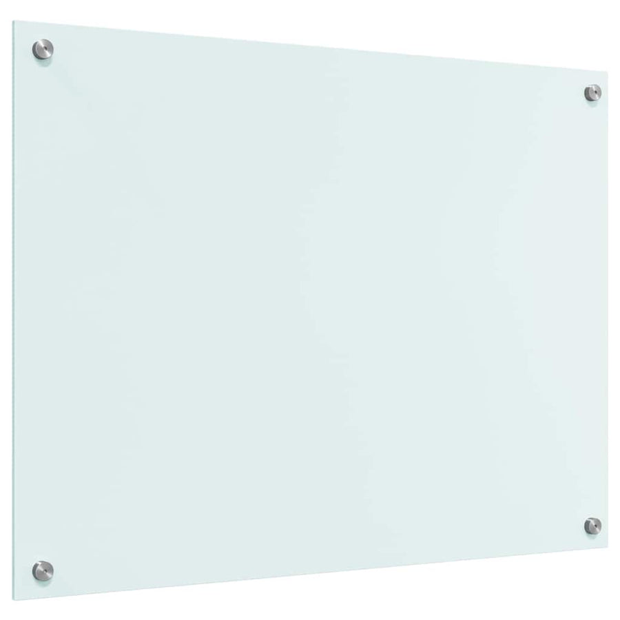 Keuken Achterwand Wit 80 x 60 x 0.8 cm gehard glas