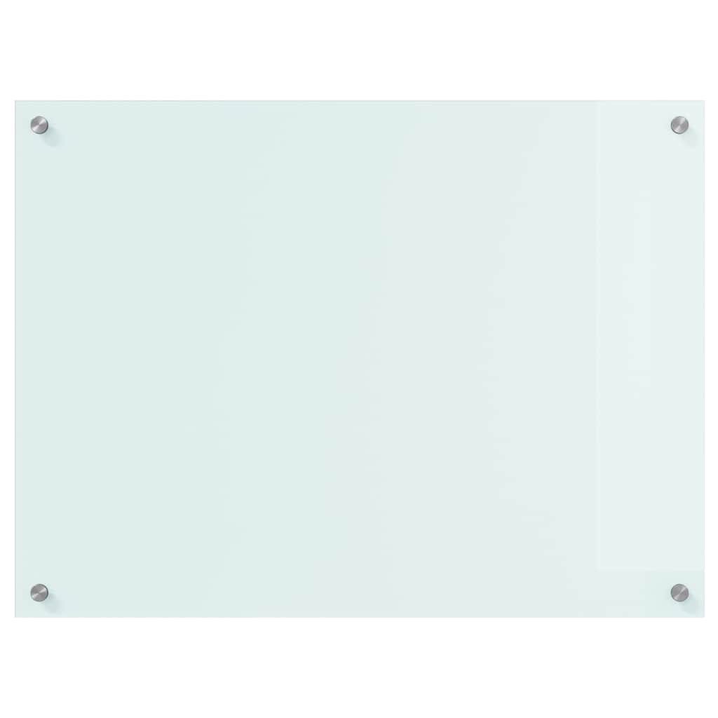 Keuken Achterwand Wit 80 x 60 x 0.8 cm gehard glas