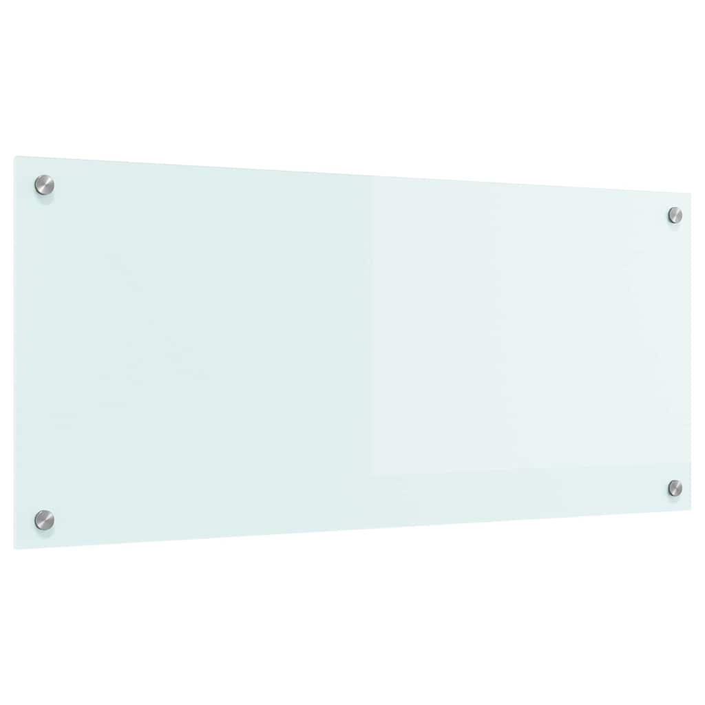 Keuken Achterwand Wit 90 x 40 x 0,8 cm gehard glas