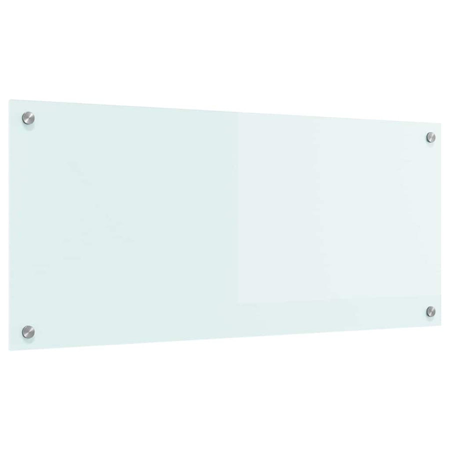 Keuken Achterwand Wit 90 x 40 x 0,8 cm gehard glas