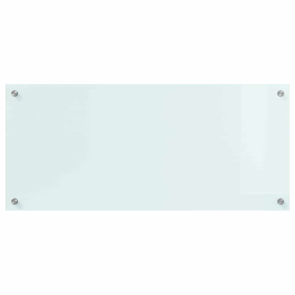 Keuken Achterwand Wit 90 x 40 x 0,8 cm gehard glas