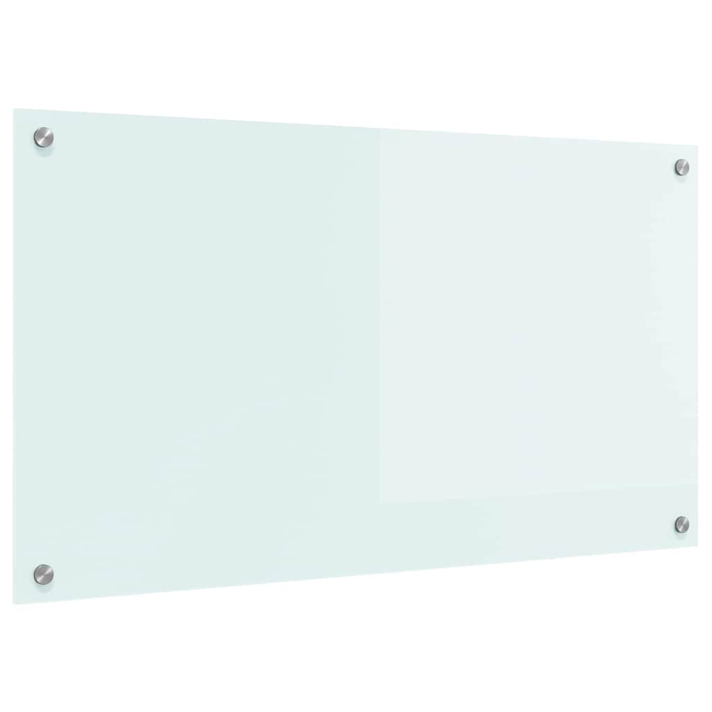 Keuken Achterwand Wit 90 x 50 x 0.8 cm gehard glas