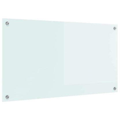 Keuken Achterwand Wit 90 x 50 x 0.8 cm gehard glas