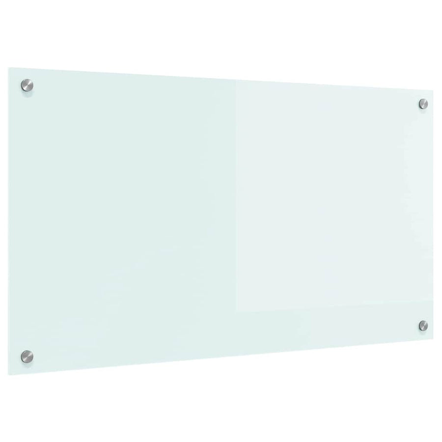 Keuken Achterwand Wit 90 x 50 x 0.8 cm gehard glas